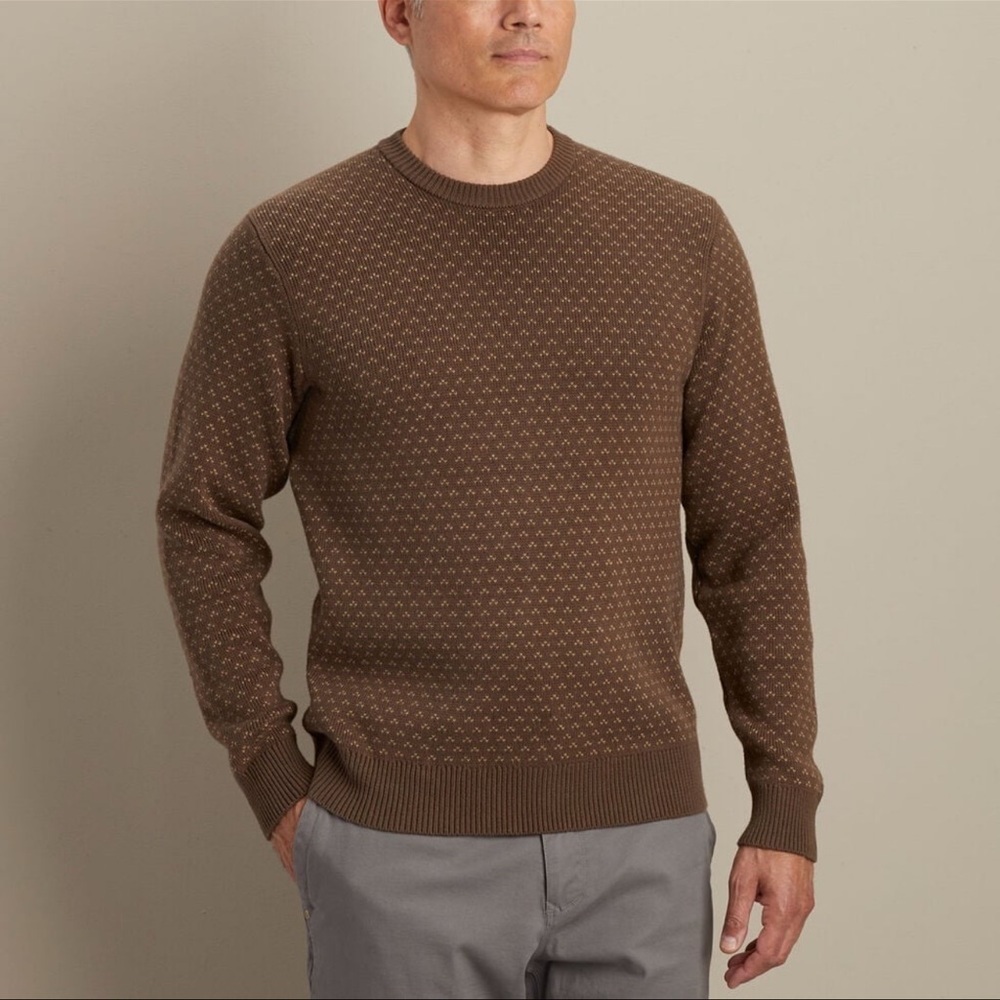 Duluth Trading Co. Men XXL Strongarm Cotton Birdseye Crew Neck standard Sweater